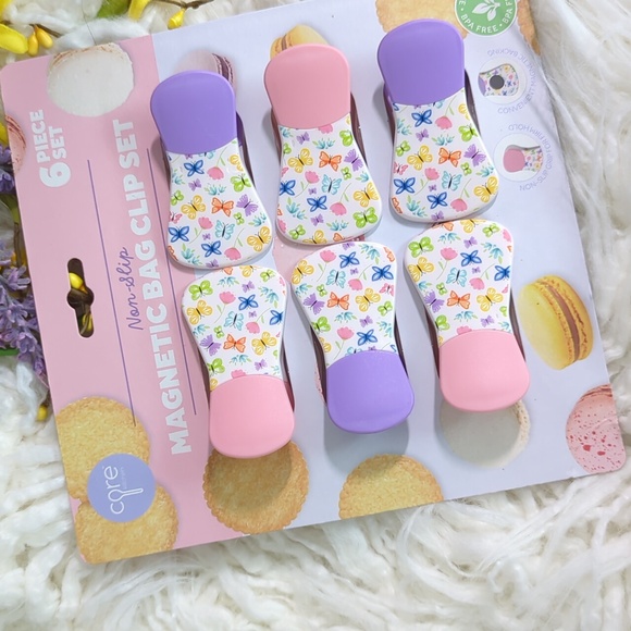 Other - Magnetic Bag Clip Set - Pink and Green